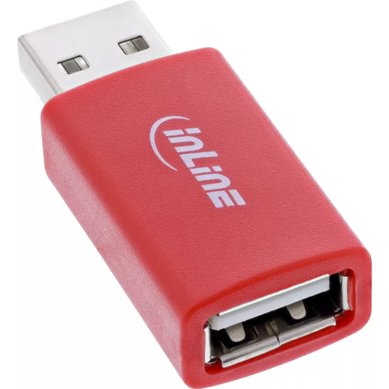 Adapterio kabelis InLine 31653 USB-A į USB-A, USB 2.0, raudonas