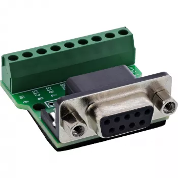 InLine 92501C laido jungtis Gnybtų blokas / D-Sub 9, juoda, žalia