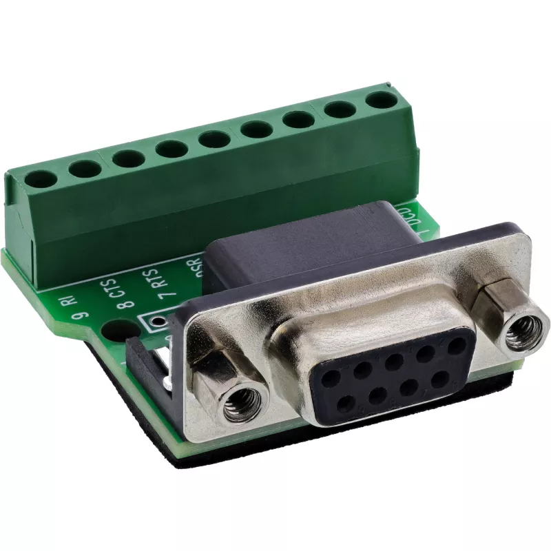 InLine 92501C laido jungtis Gnybtų blokas / D-Sub 9, juoda, žalia