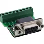 InLine 92501C laido jungtis Gnybtų blokas / D-Sub 9, juoda, žalia