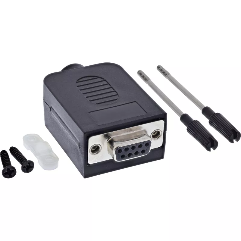InLine 92501G laido jungtis Terminal block / D-Sub 9 Juoda