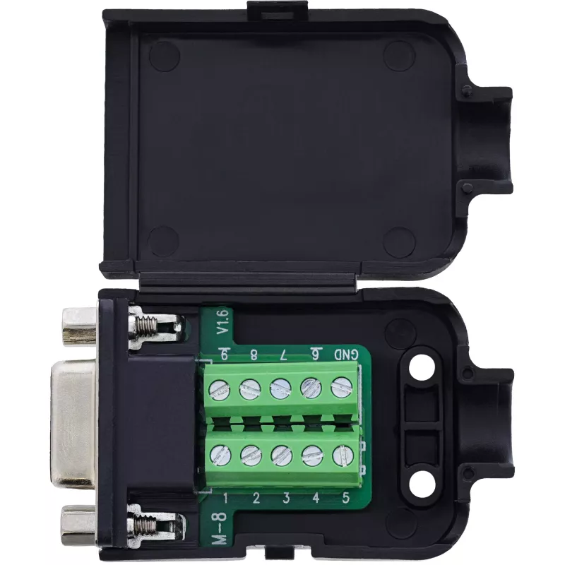 InLine 92501H laido jungtis Gnybtų blokas / D-Sub 9 Juoda