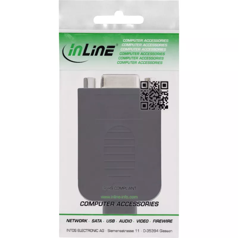 InLine 92501H laido jungtis Gnybtų blokas / D-Sub 9 Juoda