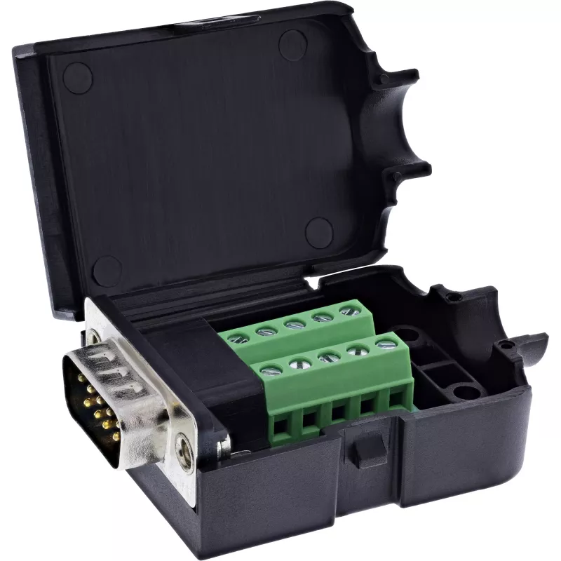 InLine 92501I laido jungtis Terminalinis blokas / D-Sub 9 Juoda