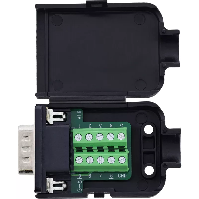 InLine 92501I laido jungtis Terminalinis blokas / D-Sub 9 Juoda