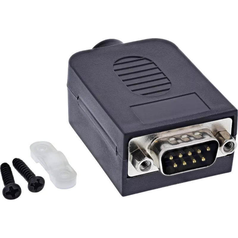 InLine 92501J laido jungtis Terminal block / D-Sub 9 Juoda