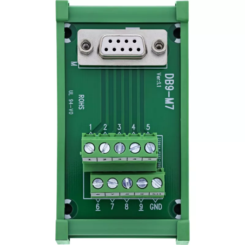 InLine 92501K laido jungtis Terminal blokas / D-Sub 9 žalia