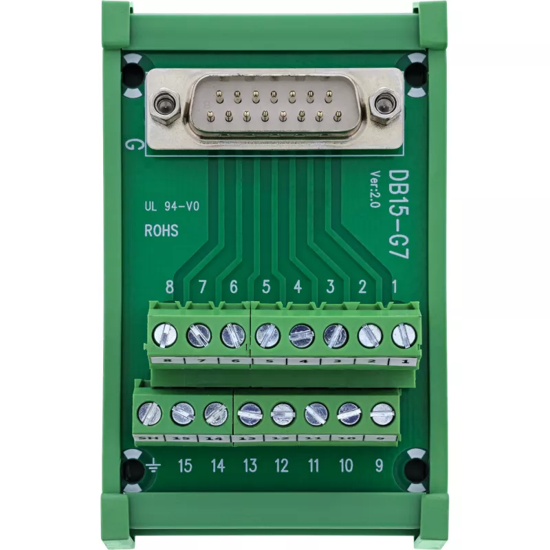 InLine 92502D laido jungtis Gnybtų blokas / D-Sub 15 Žalia