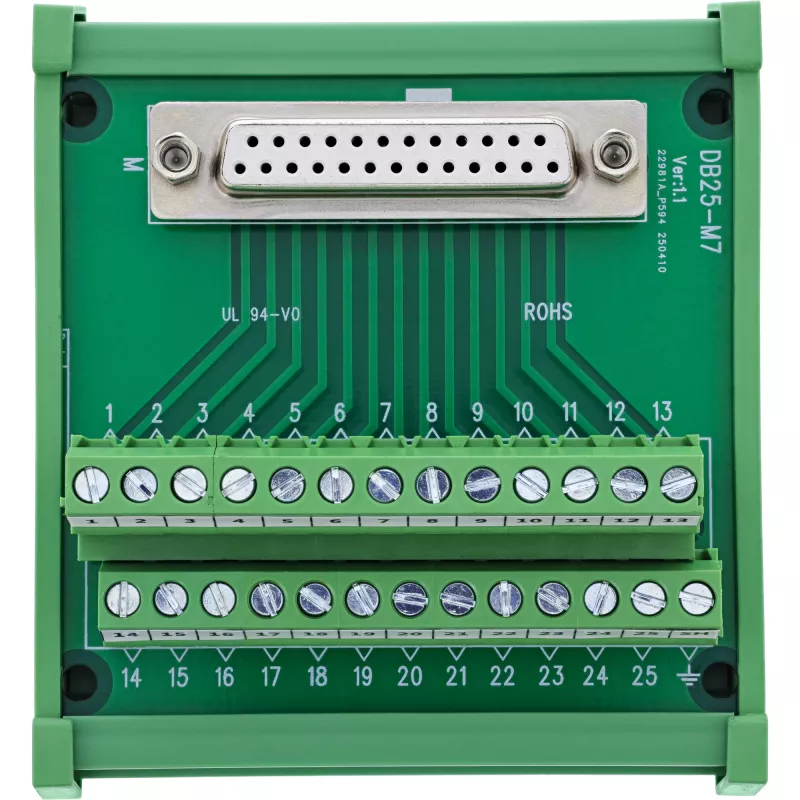 InLine 92502H laido jungtis Gnybtų blokas / D-Sub 25 Žalia