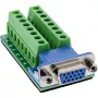 InLine 92503A laido jungtis Gnybtų blokas, VGA (HD15) Mėlyna, Žalia