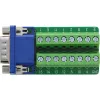 InLine 92503B laido jungtis Gnybtų blokas, VGA (HD15) Mėlyna, Žalia
