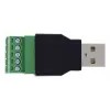 InLine 92504A laido jungtis USB-A / Gnybtų blokas, 5 kontaktų Juoda, Žalia