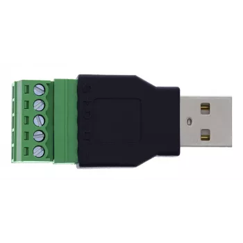 InLine 92504A laido jungtis USB-A / Gnybtų blokas, 5 kontaktų Juoda, Žalia