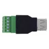 InLine 92504B laido jungtis USB-A / gnybtų blokas, 5 kontaktų Juoda, Žalia
