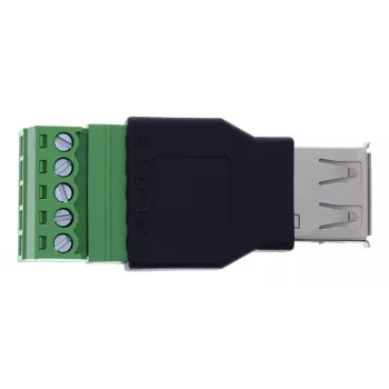 InLine 92504B laido jungtis USB-A / gnybtų blokas, 5 kontaktų Juoda, Žalia