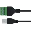InLine 92504G laido jungtis USB-A / gnybtų blokas, 5 kontaktų Juoda, žalia