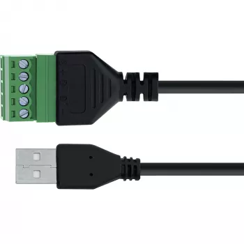 InLine 92504G laido jungtis USB-A / gnybtų blokas, 5 kontaktų Juoda, žalia