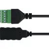 InLine 92504H laido jungtis USB-A / gnybtų blokas, 5 kontaktų, juoda, žalia
