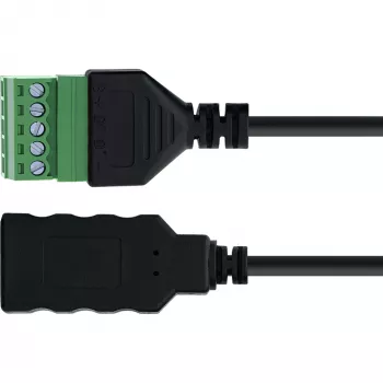 InLine 92504H laido jungtis USB-A / gnybtų blokas, 5 kontaktų, juoda, žalia