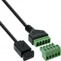 InLine 92504D laido jungtis Micro USB / gnybtų blokas, 5 kontaktų Juoda, Žalia