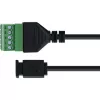 InLine 92504D laido jungtis Micro USB / gnybtų blokas, 5 kontaktų Juoda, Žalia