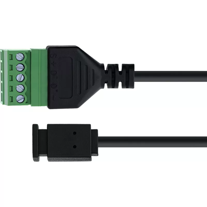 InLine 92504D laido jungtis Micro USB / gnybtų blokas, 5 kontaktų Juoda, Žalia