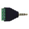 InLine 92504J laido jungtis 3,5 mm 4 kontaktų lizdas TRRS / gnybtų blokas 4 gnybtai Juoda, Žalia