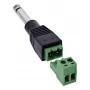 InLine 92504M laido jungtis 6,35 mm 2 kontaktų lizdas TS / gnybtų blokas 2 gnybtai juoda, žalia