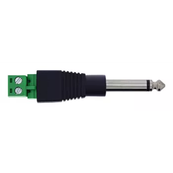 InLine 92504M laido jungtis 6,35 mm 2 kontaktų lizdas TS / gnybtų blokas 2 gnybtai juoda, žalia