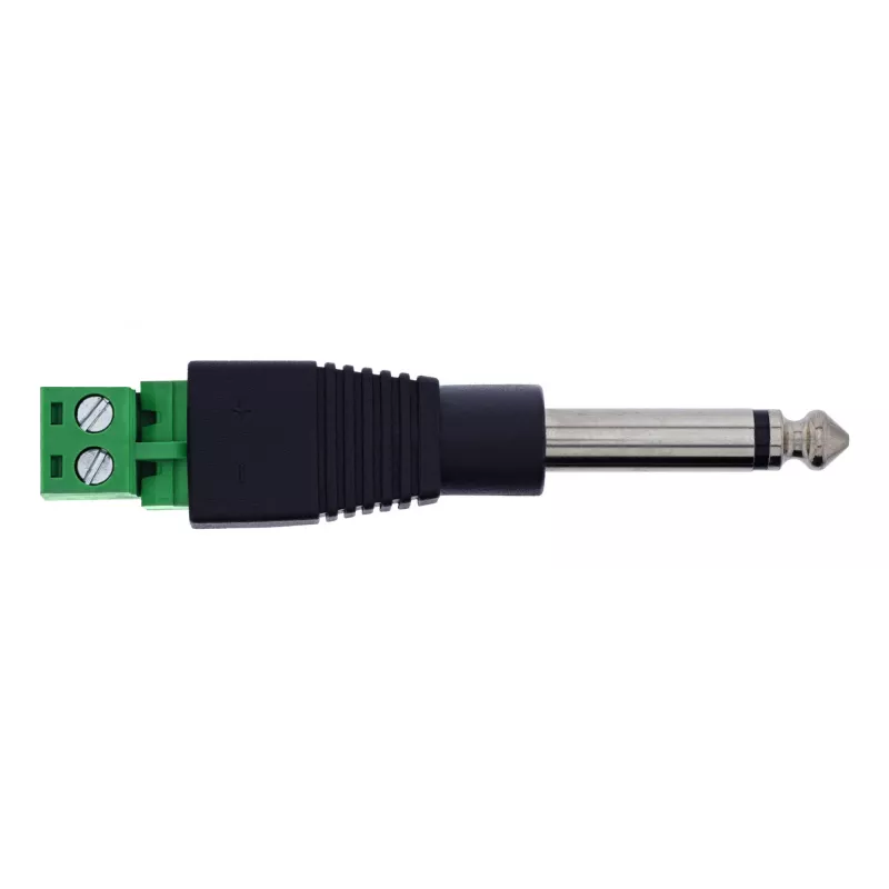 InLine 92504M laido jungtis 6,35 mm 2 kontaktų lizdas TS / gnybtų blokas 2 gnybtai juoda, žalia