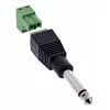 InLine 92504M laido jungtis 6,35 mm 2 kontaktų lizdas TS / gnybtų blokas 2 gnybtai juoda, žalia