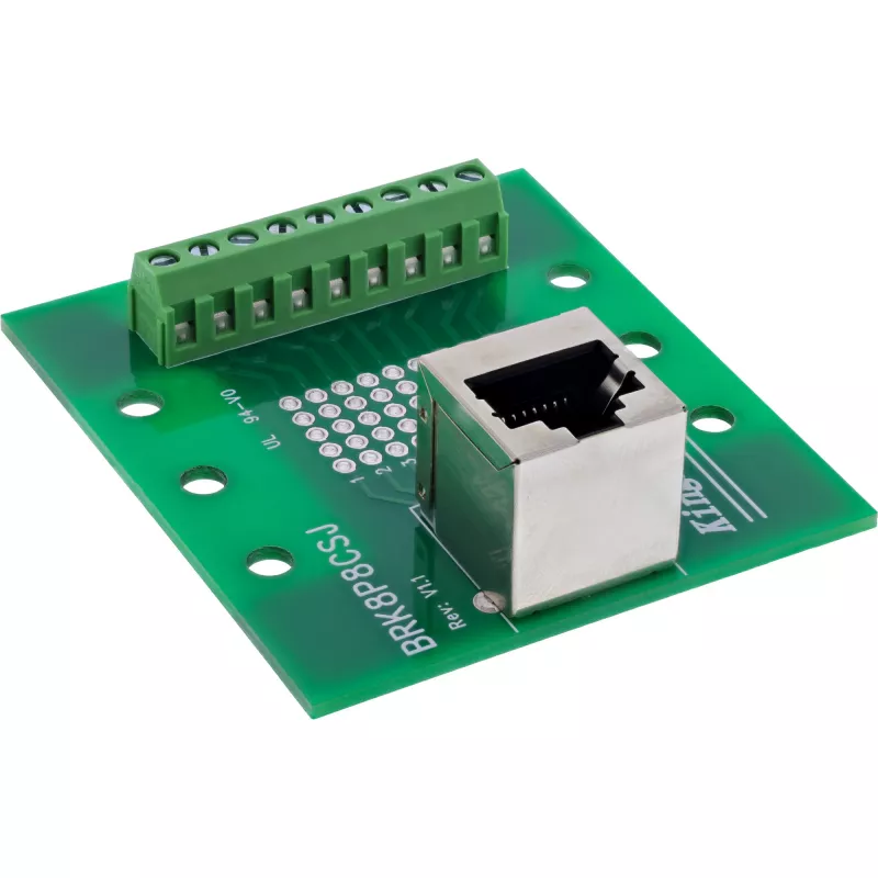 “InLine 92505A” laido jungtis RJ45 8P8C / gnybtų blokas 9 gnybtai Žalia