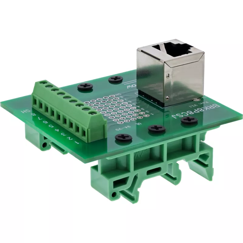 “InLine 92505A” laido jungtis RJ45 8P8C / gnybtų blokas 9 gnybtai Žalia