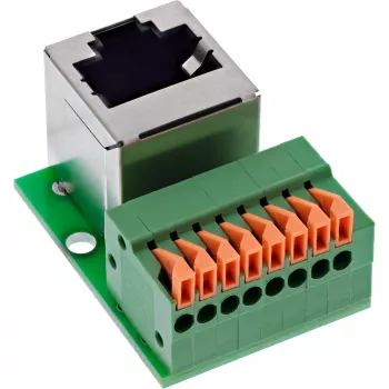InLine 92505G laido jungtis RJ45 Cat.5e 8P8C / gnybtų blokas, 8 kontaktų, žalia