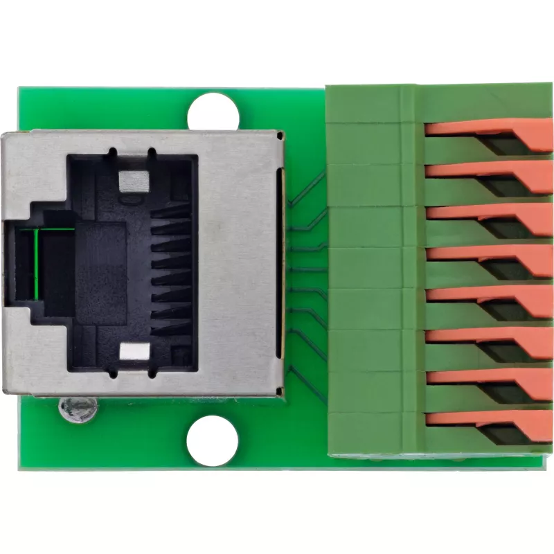 InLine 92505G laido jungtis RJ45 Cat.5e 8P8C / gnybtų blokas, 8 kontaktų, žalia