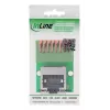 InLine 92505G laido jungtis RJ45 Cat.5e 8P8C / gnybtų blokas, 8 kontaktų, žalia