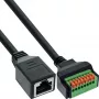 “InLine 92505H” laido jungtis RJ45 Cat.5e 8P8C / gnybtų blokas, 8 kontaktų, juoda