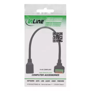 “InLine 92505H” laido jungtis RJ45 Cat.5e 8P8C / gnybtų blokas, 8 kontaktų, juoda