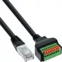 InLine 92505I vielos jungtis RJ45 Cat.5e 8P8C / gnybtų blokas, 8 kontaktų Juoda