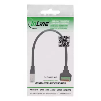 InLine 92505I vielos jungtis RJ45 Cat.5e 8P8C / gnybtų blokas, 8 kontaktų Juoda