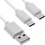 InLine 35126W USB laidas USB 2.0 0,5 m USB A 2 x USB C Baltas