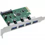 InLine 76666M sąsajos kortelės / adapteris Vidinis USB 3.2 Gen 1 (3.1 Gen 1)