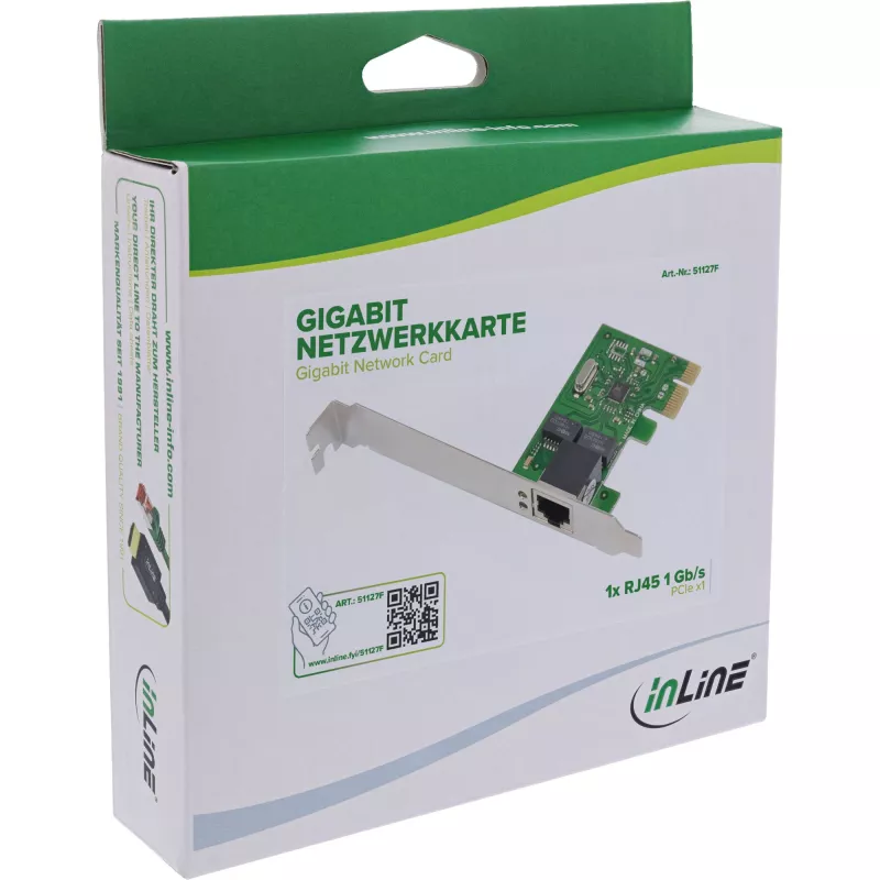 InLine 51127F tinklo plokštė Vidinis Ethernet 1000 Mbit/s