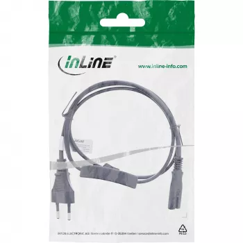 InLine 16154 maitinimo laidas, juodas, 1,5 m, CEE7/16, IEC C7