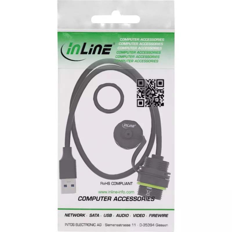 USB lyties keitiklio adapteris InLine 69927S — USB A moteriška į USB A moterišką