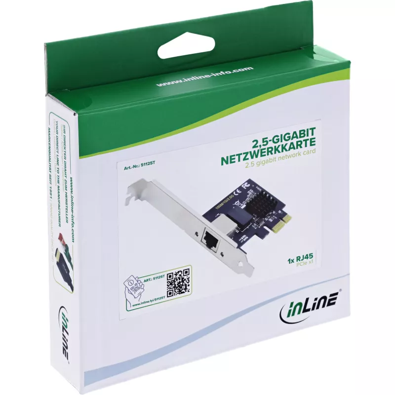 InLine 51125T tinklo plokštė Vidinis Ethernet 2500 Mbit/s