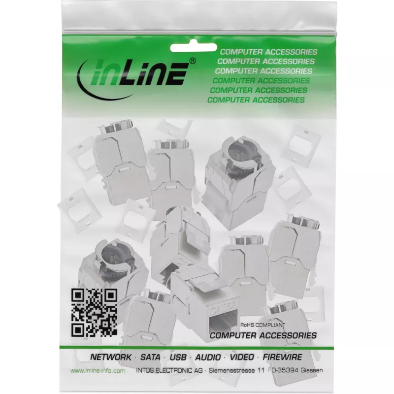 Keystone modulis InLine 76202V — matmenys 20×34×15 mm, kompaktiškas tinklo priedas