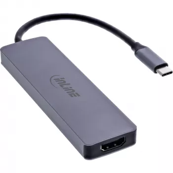 InLine 33271A sąsajos šakotuvas USB 3.2 Gen 1 (3.1 Gen 1) Type-C 5000 Mbit/s Pilka