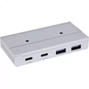 InLine 35395M sąsajos šakotuvas USB 3.2 Gen 2 (3.1 Gen 2) Type-C 10000 Mbit/s Sidabrinis