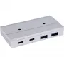 InLine 35395M sąsajos šakotuvas USB 3.2 Gen 2 (3.1 Gen 2) Type-C 10000 Mbit/s Sidabrinis